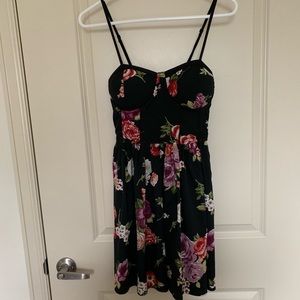 Black floral dress